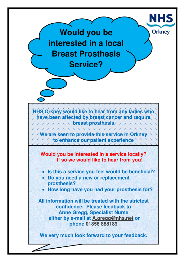 Breast Prosthesis Service poster