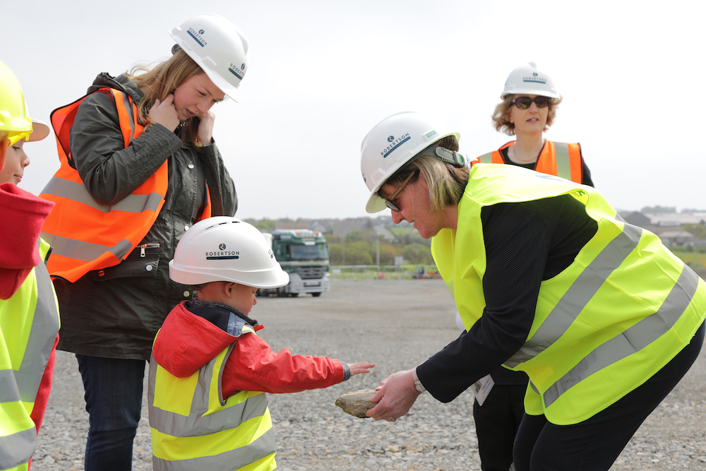 Picture of CE at official opening of site for new hospital 