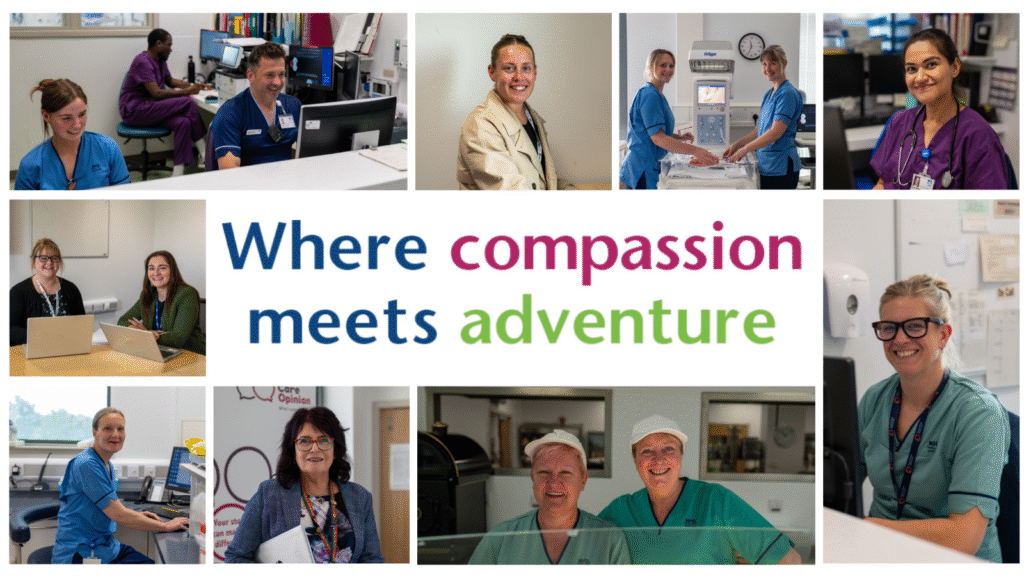 Real Life Stories photo of people smiling with a slogan "Where compassion meets adventure."