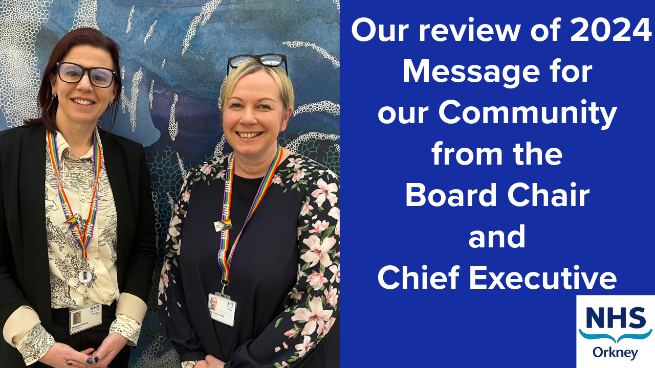 End of Year review message graphic from CEO and Board Chair