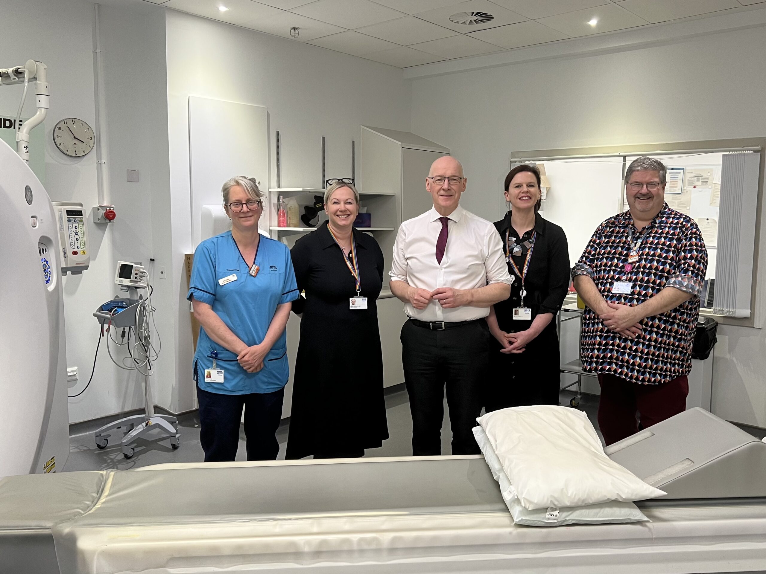 First Minister with colleagues from NHS Orkney in the Radiology Department
