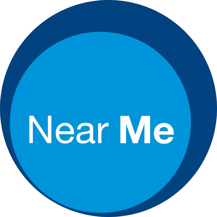 Near Me Logo - white writing in a blue circle